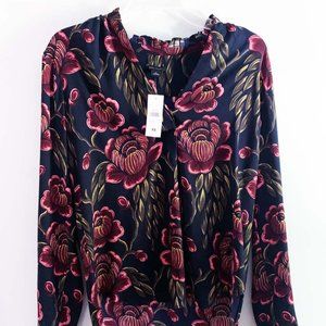 Brand New With Tags! Ann Taylor Rose Pattern Floral Blouse